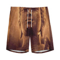 Vintage Buddha Statue Print Men's Athletic Shorts