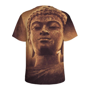 Vintage Buddha Statue Print Men's Sports T-Shirt