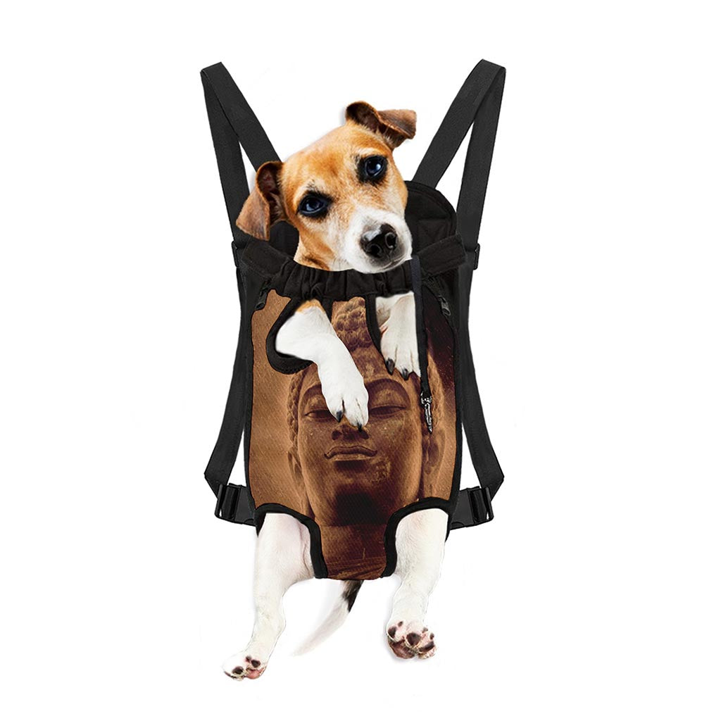 Vintage Buddha Statue Print Pet Carrier Backpack