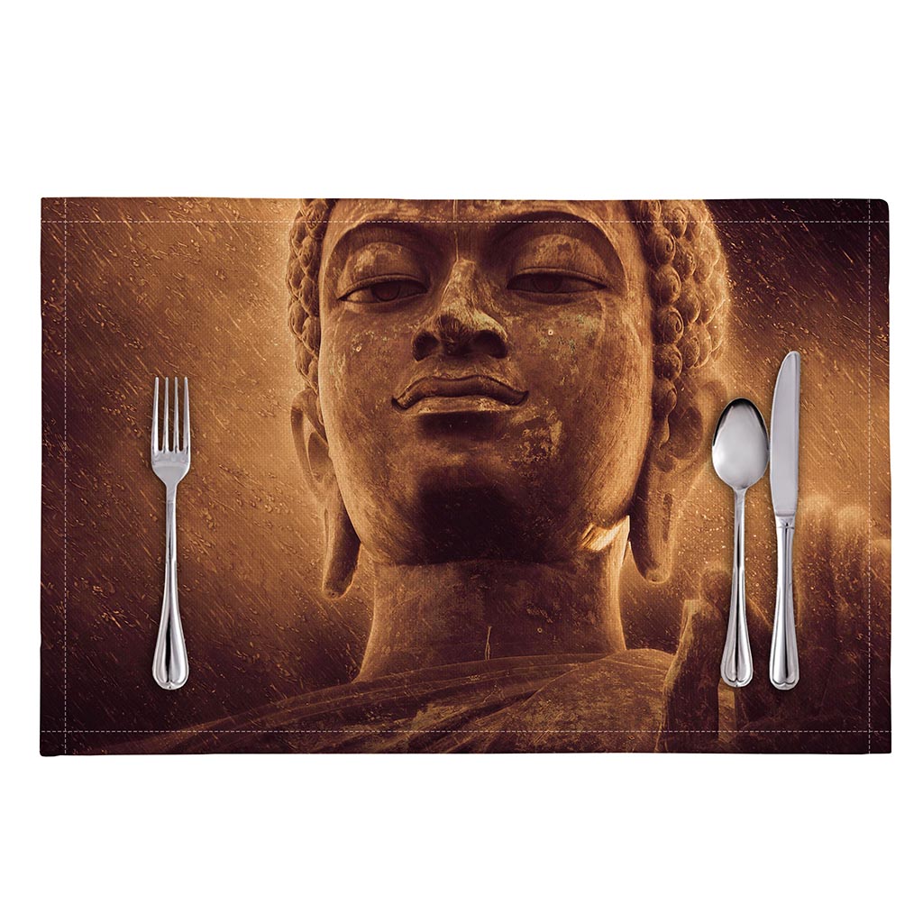Vintage Buddha Statue Print Placemat