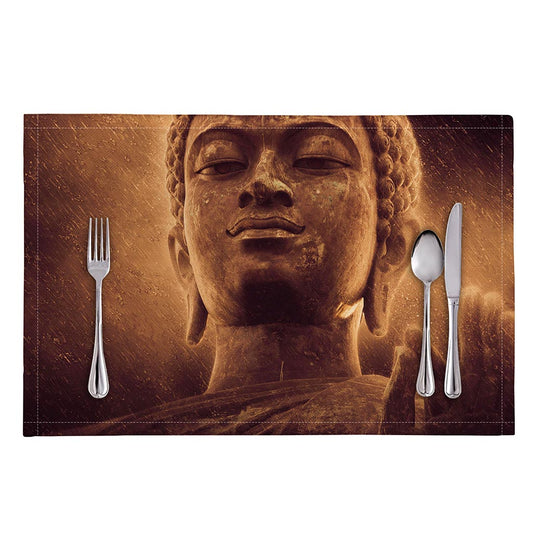Vintage Buddha Statue Print Placemat