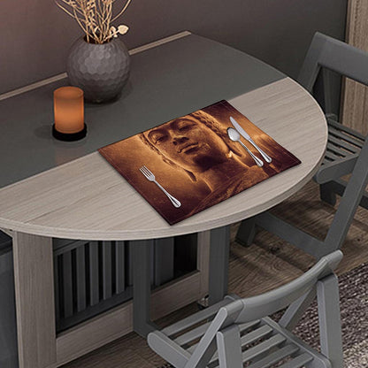 Vintage Buddha Statue Print Placemat