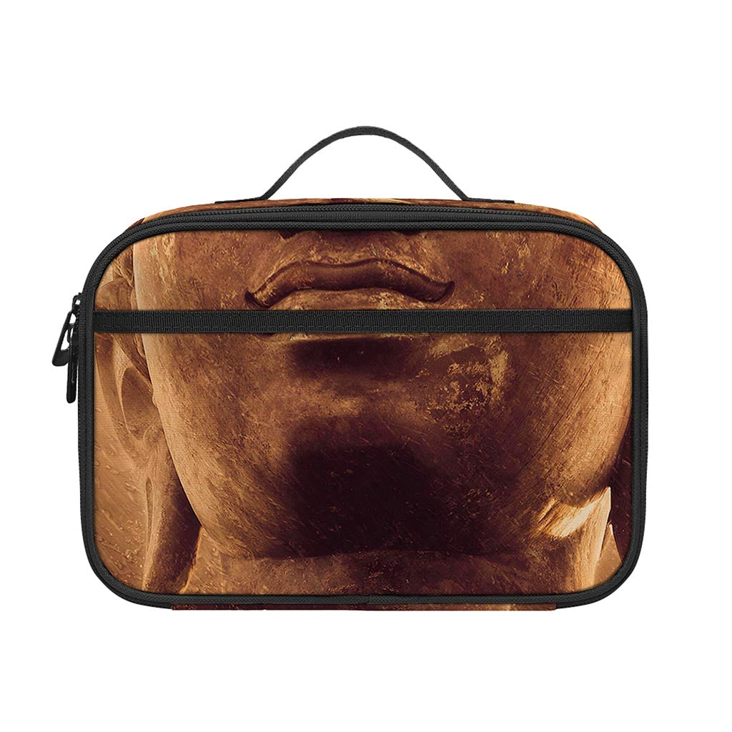 Vintage Buddha Statue Print Portable Lunch Bag