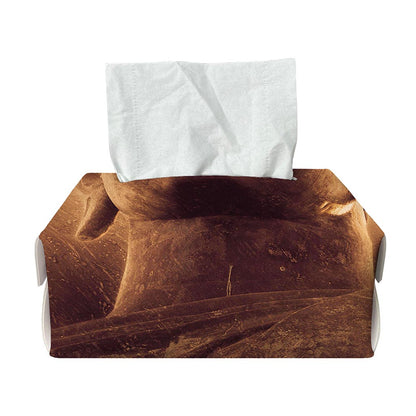 Vintage Buddha Statue Print Rectangle Tissue Box Cover
