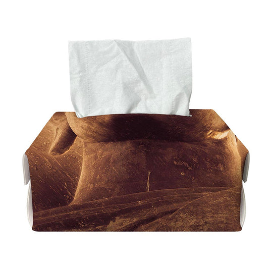 Vintage Buddha Statue Print Rectangle Tissue Box Cover
