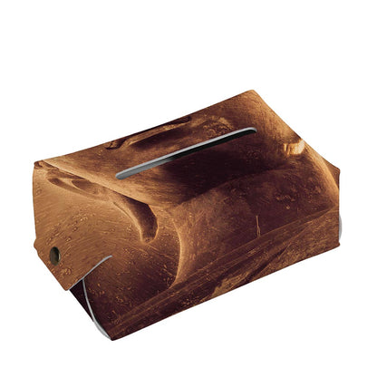 Vintage Buddha Statue Print Rectangle Tissue Box Cover