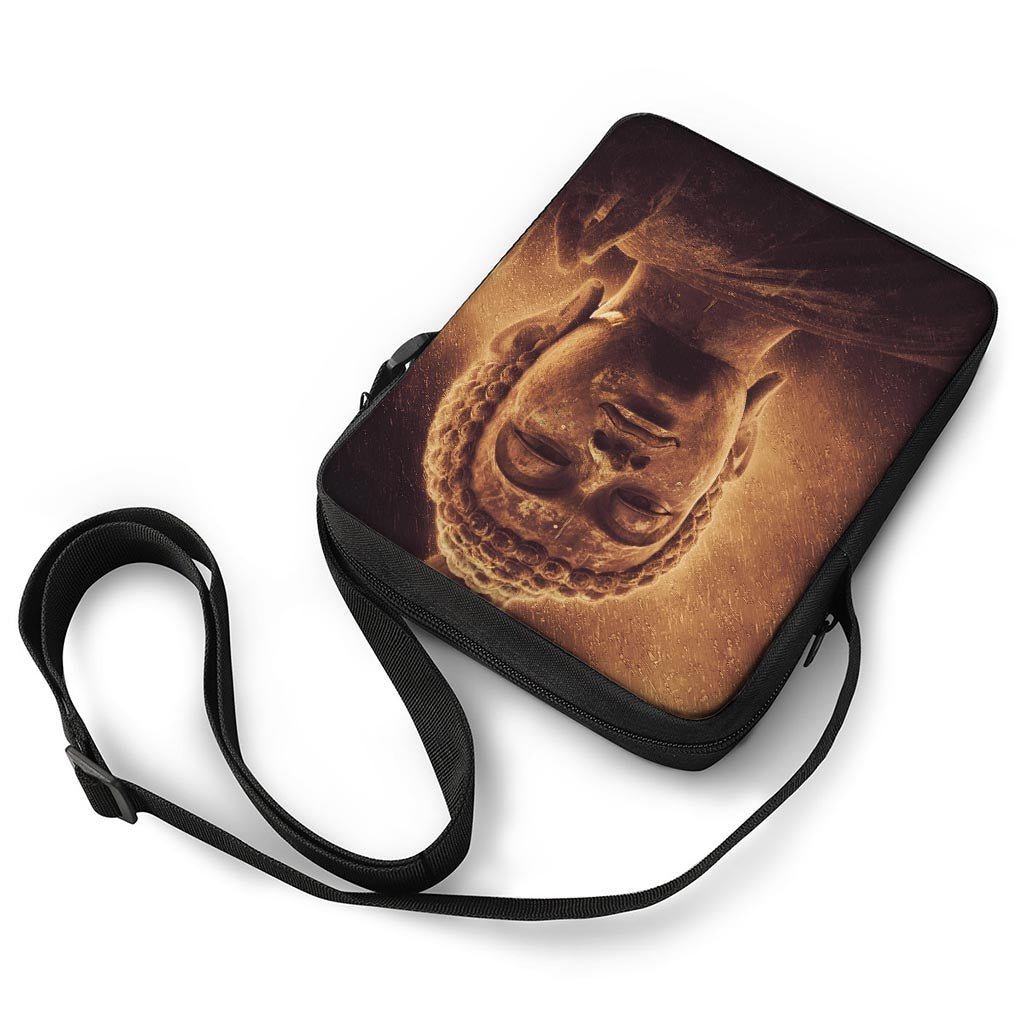 Vintage Buddha Statue Print Rectangular Crossbody Bag