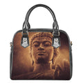 Vintage Buddha Statue Print Shoulder Handbag