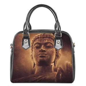 Vintage Buddha Statue Print Shoulder Handbag