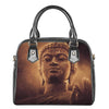 Vintage Buddha Statue Print Shoulder Handbag