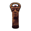 Vintage Buddha Statue Print Single Neoprene Wine Tote