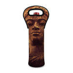 Vintage Buddha Statue Print Single Neoprene Wine Tote