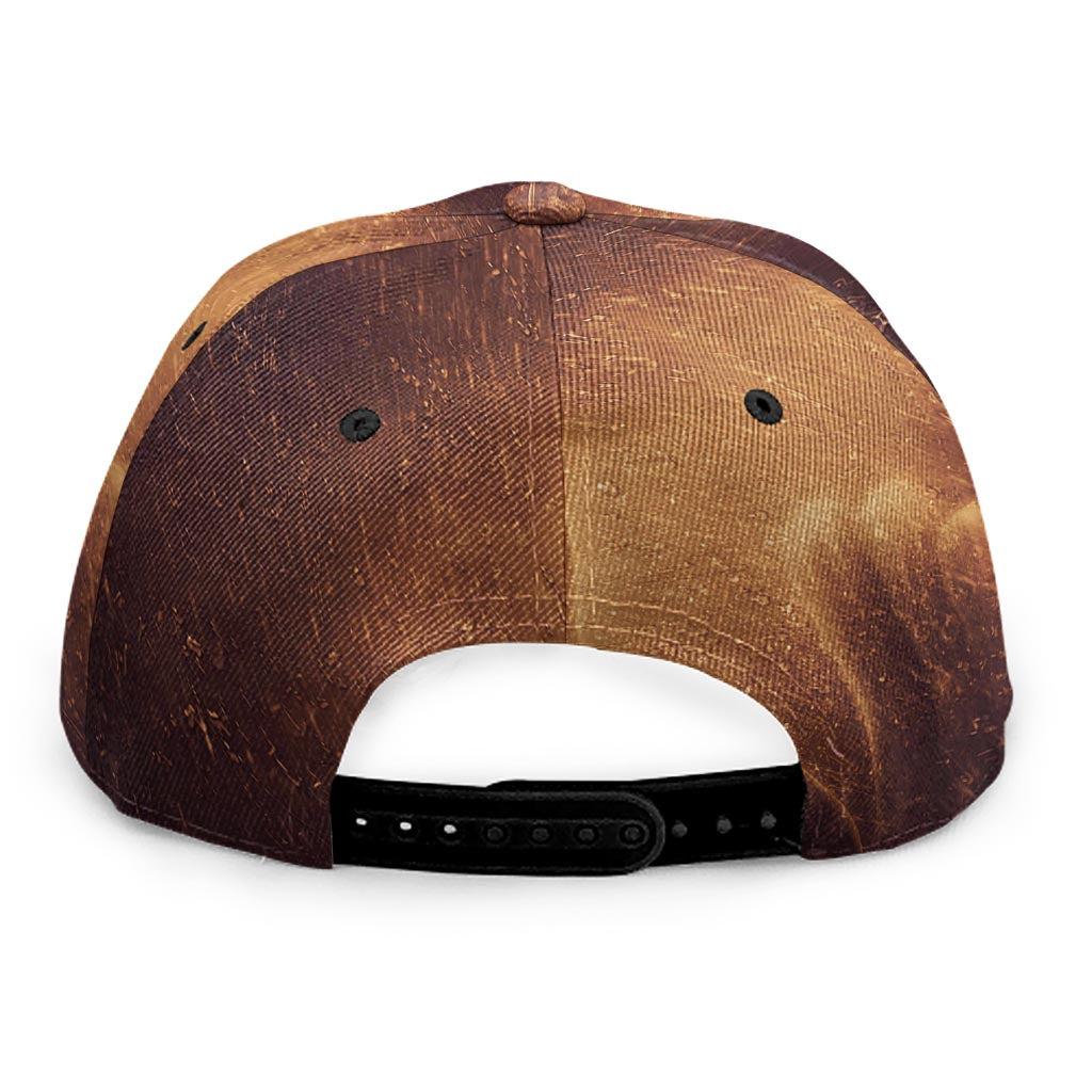 Vintage Buddha Statue Print Snapback Cap