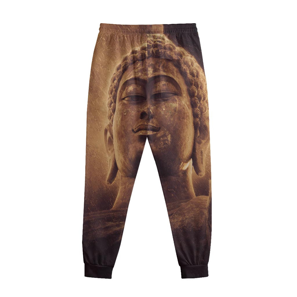 Vintage Buddha Statue Print Sweatpants