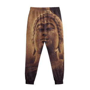 Vintage Buddha Statue Print Sweatpants