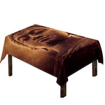 Vintage Buddha Statue Print Tablecloth