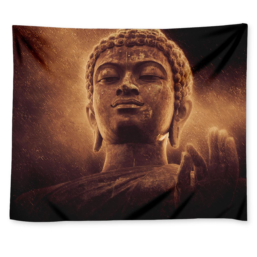 Vintage Buddha Statue Print Tapestry