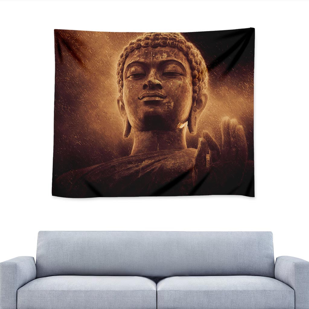 Vintage Buddha Statue Print Tapestry