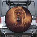 Vintage Buddha Statue Print Tire Cover With Camera Hole