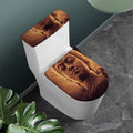 Vintage Buddha Statue Print Toilet Lid And Tank Cover Set