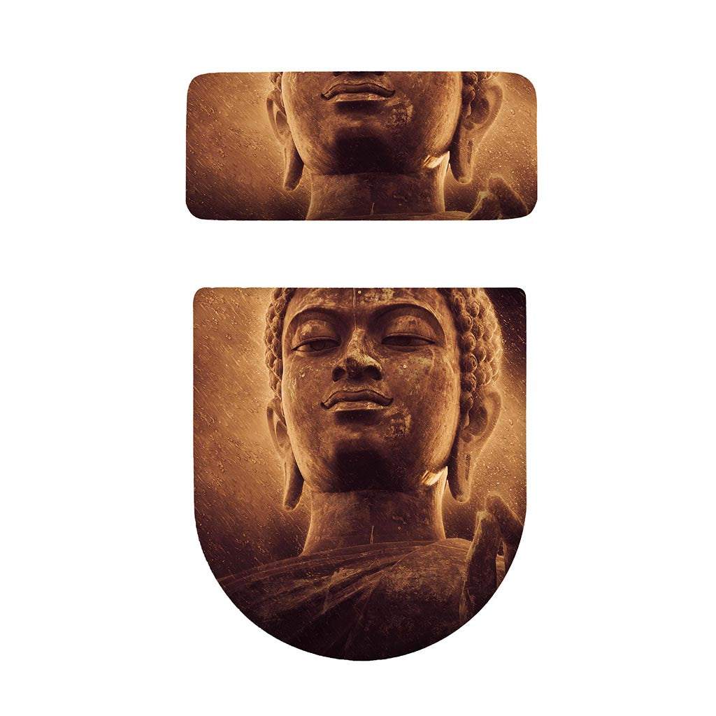 Vintage Buddha Statue Print Toilet Lid And Tank Cover Set