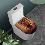 Vintage Buddha Statue Print Toilet Lid Cover