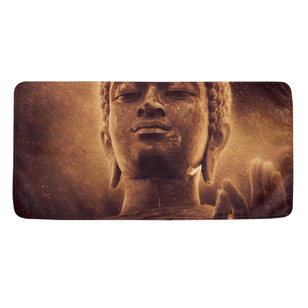 Vintage Buddha Statue Print Towel