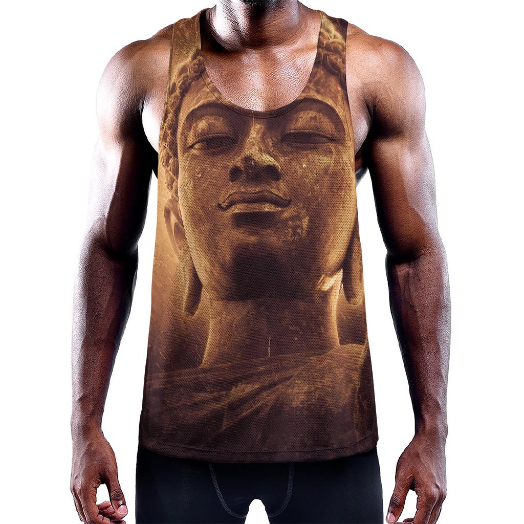 Vintage Buddha Statue Print Training Tank Top