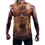 Vintage Buddha Statue Print Training Tank Top
