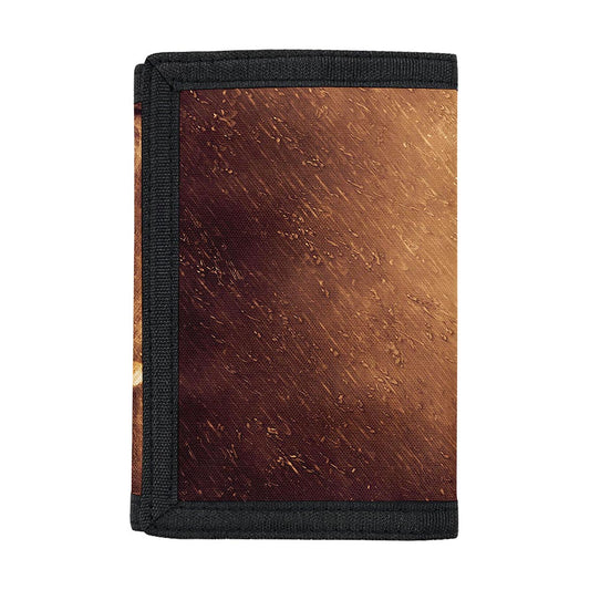 Vintage Buddha Statue Print Trifold Wallet