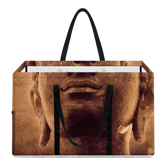 Vintage Buddha Statue Print Utility Tote Bag