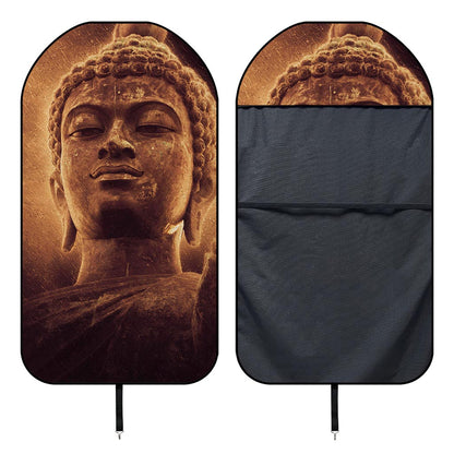 Vintage Buddha Statue Print Waterproof Car Seat Cover