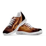 Vintage Buddha Statue Print White Running Shoes