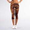 Vintage Buddha Statue Print Women's Capri Leggings