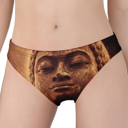 Vintage Buddha Statue Print Women's Panties