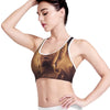 Vintage Buddha Statue Print Women's Sports Bra