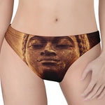 Vintage Buddha Statue Print Women's Thong