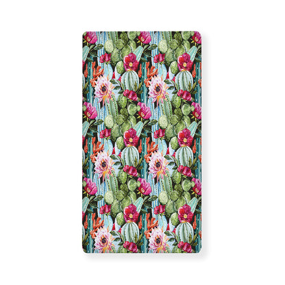 Vintage Cactus And Flower Print Baby Crib Sheet