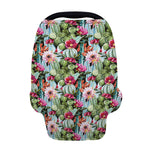 Vintage Cactus And Flower Print Baby Seat Cover