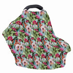 Vintage Cactus And Flower Print Baby Seat Cover