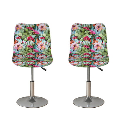 Vintage Cactus And Flower Print Bar Stool Covers