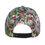 Vintage Cactus And Flower Print Baseball Cap