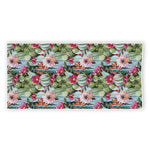Vintage Cactus And Flower Print Beach Towel