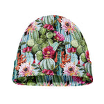 Vintage Cactus And Flower Print Beanie