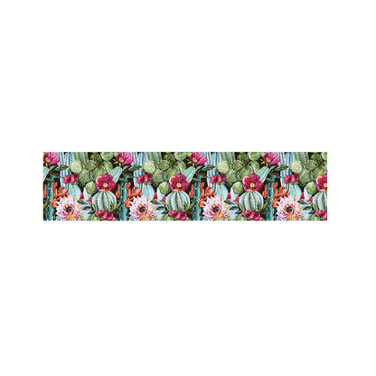 Vintage Cactus And Flower Print Bed Runner