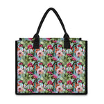 Vintage Cactus And Flower Print Canvas Tote Bag