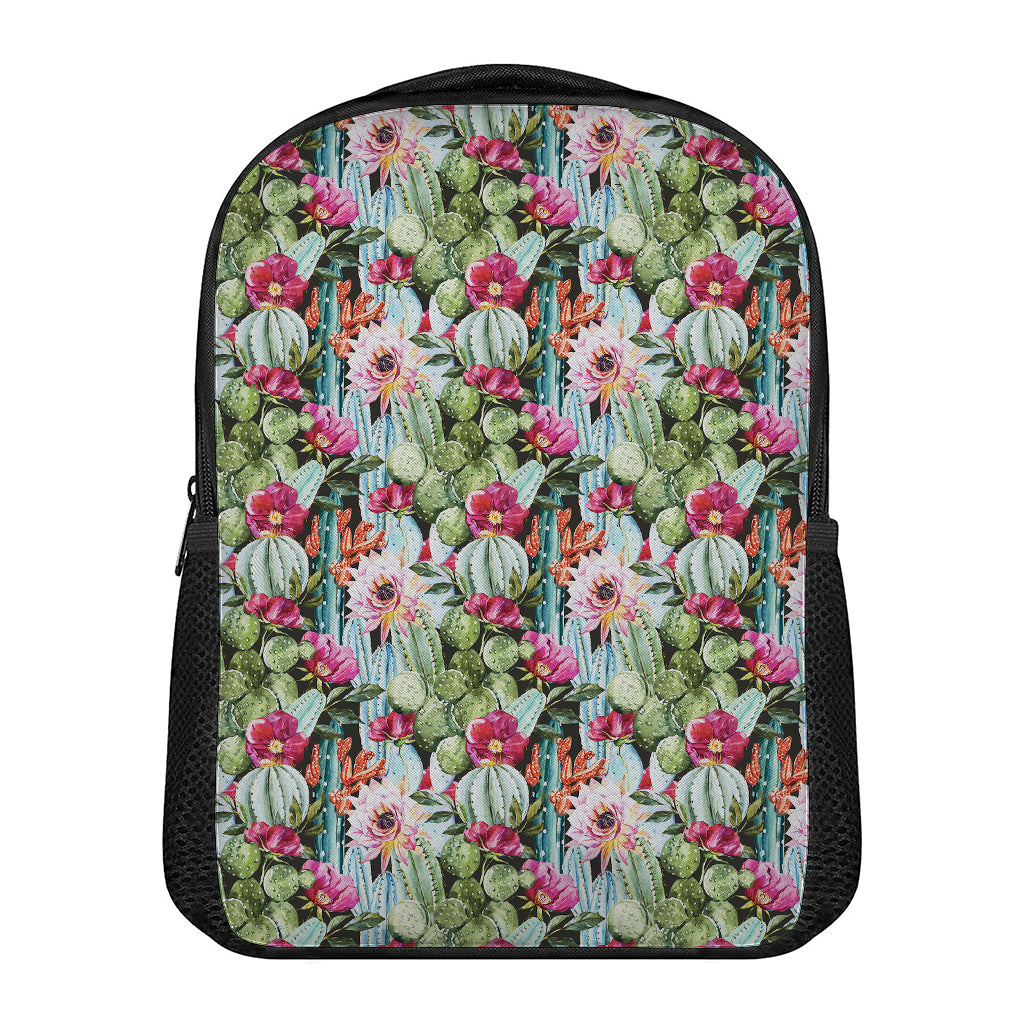 Vintage Cactus And Flower Print Casual Backpack