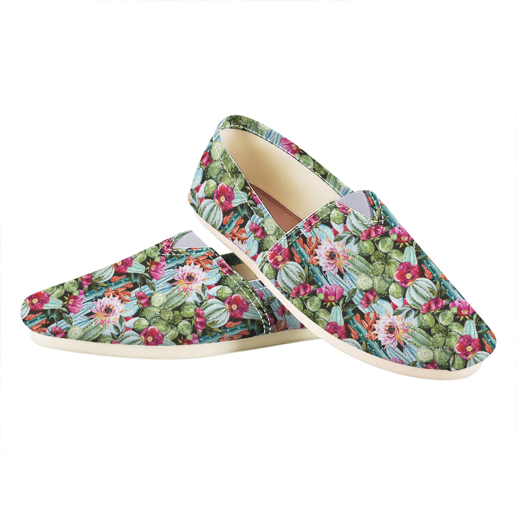Vintage Cactus And Flower Print Casual Shoes