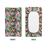 Vintage Cactus And Flower Print Changing Pad Cover