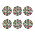 Vintage Cactus And Flower Print Coaster Set
